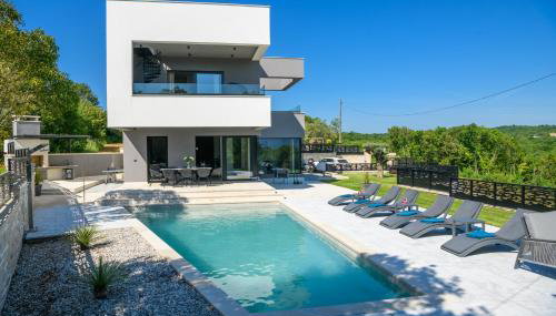 Villa Abba Rakalj - Meerblick, Luxus und Komfort an der Südostküste Istriens - Foto 5, Garden, sunbed, Garden view