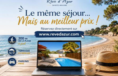 T3 de 35m2 - Plage de la Nartelle à 200m- piscine partagée -Parking - BBQ - 2 Chambres 2 Salle de bains pour un séjour calme & détente à quelques pas de la plage- Check-in 15h à 20h maximum- propriété le Rêve D'Azur Sainte Maxime - Foto 2