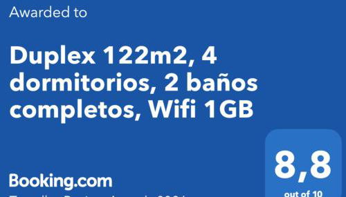 Duplex 122m2, 4 dormitorios, 2 baños completos, Wifi 1GB - Foto 2