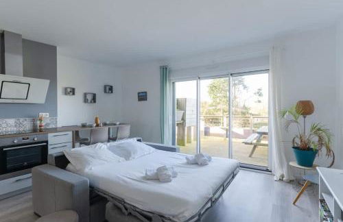 ROSCAROC ENEZ KARN - Joli T2 vue mer proche plage - Foto 12