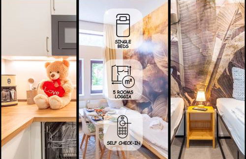 Big apartments, big bathrooms, single beds, perfect for groups - Foto 1