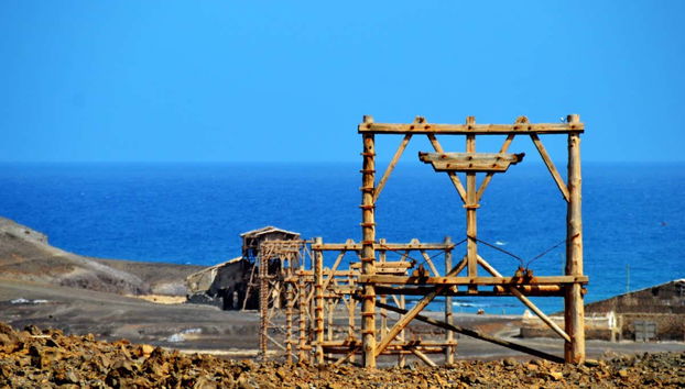 Views of the salt marshes in Pedra de Lume
