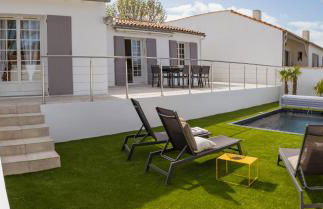 Villa Ernest, 100 m plage Saint Martin de Ré, quartier recherché de la Cible, calme absolu, piscine chauffée - Foto 10