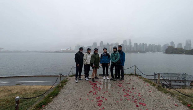 Uma foto de lembrança em um dia nublado