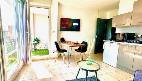 Lumineux T1 : balcon, TV sat&VOD, proche Part-Dieu & Université - Foto 3