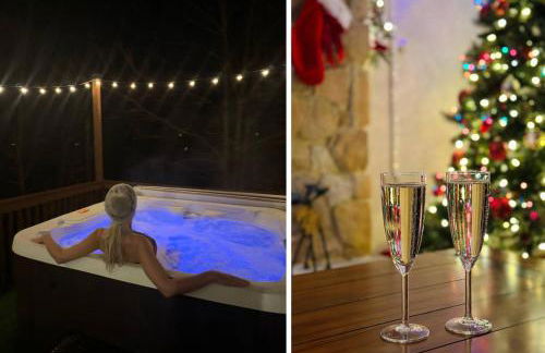 Serenity Falls - Stylish 4Bdr Mountain Retreat, Hot Tub, Pool - Foto 32