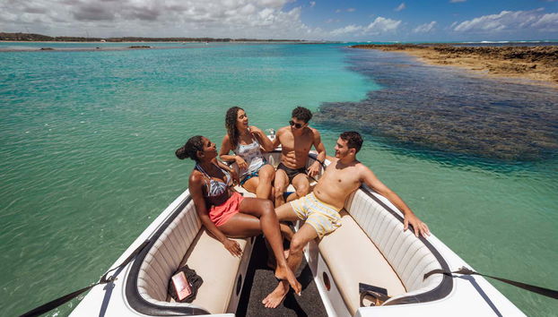 Visitantes en la playa