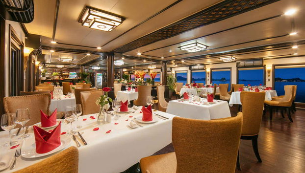 Savour meals in the restaurant