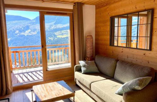 Vue panoramique sur les montagnes plein Sud - T2 Skis aux pieds, Piscine & Spa - Foto 26