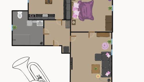 Trompeten-, Posaunen- & Tuba-Appartment in Stolpen - Foto 3