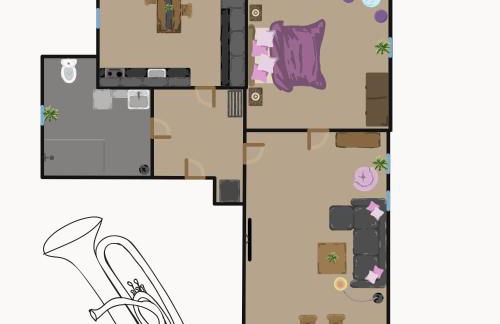 Trompeten-, Posaunen- & Tuba-Appartment in Stolpen - Foto 3