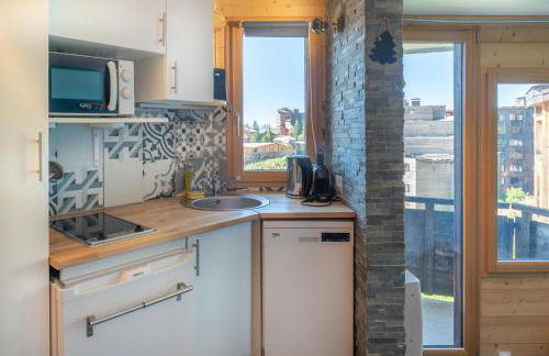 Studio cabine vue montagne au pied des pistes & commerces - Foto 8