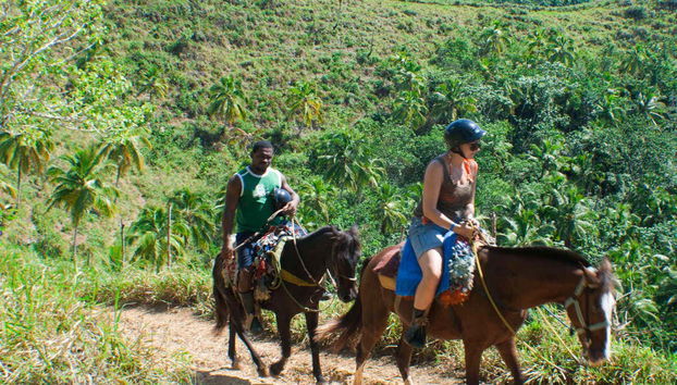 Durante la passeggiata a cavallo