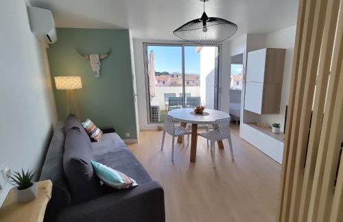 Appt 3 pièces climatisé avec terrasse - draps et serviettes non fournis - Foto 1