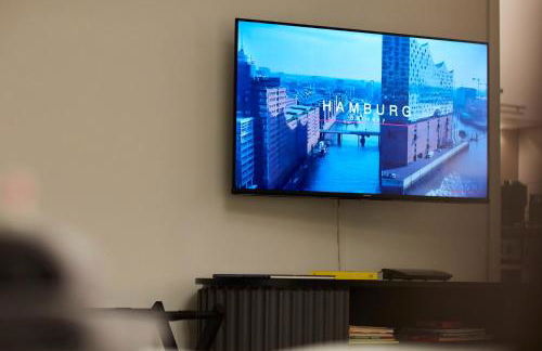 R B Apartment am Airport Hamburg - 1-4 Personen - Küche - Smart TV - Waschtrockner - kostenloser Parkplatz - perfekt für Geschäftsreisende und Familien - Foto 7