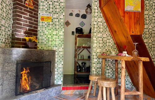 Chalé 1 Alto na Montanha, com lareira e wi-fi - Foto 4