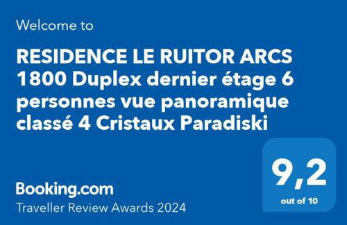 RESIDENCE LE RUITOR Duplex dernier étage vue panoramique classé 4 Cristaux Paradiski - Foto 48