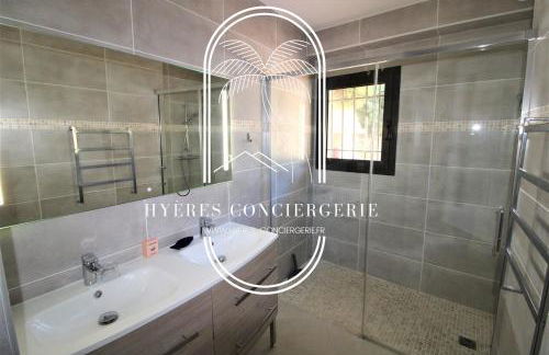 Villa l'Arbanaise vue mer piscine presqu'Ile Giens BY HC - Foto 25