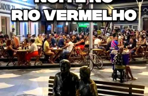 Flat Vista Mar com Piscina e Wi-Fi Rápido Rio Vermelho - Foto 24