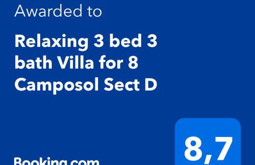 Quiet Relaxing 3 bed 3 bath Villa for 8 Camposol Sect D - Foto 4