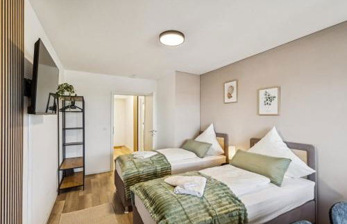 Skyview Apartment mit Balkon & Parkplatz - Foto 4