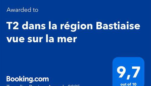 T2 dans la région Bastiaise vue sur la mer - Foto 2