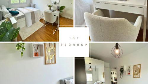 Entire 60m2 apartment - Close to Paris - Parking - Kitchen - 2min RERB - Olympic'24 - Foto 4, wardrobe