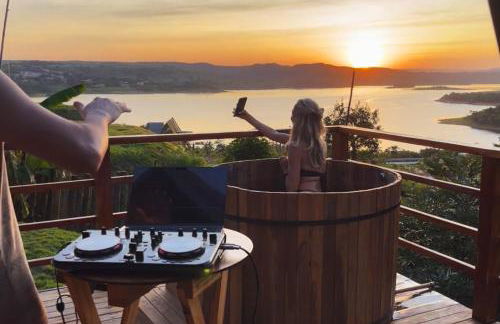 Chalé Recanto - ofurô, banheira, vista, cachoeira e lago em Alexânia - Foto 7