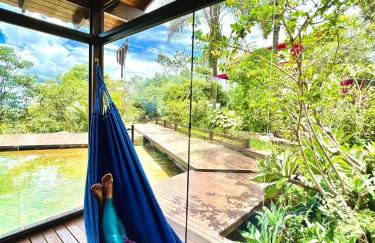 Casa Rosa - Paraíso na Natureza piscina natural, Wi-Fi - 25 minutos do centro - Foto 7