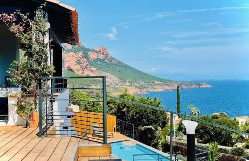 Superbe vue mer et Estérel, Villa Neuve pour 8-10 Personnes, Clim, Piscine - Foto 28