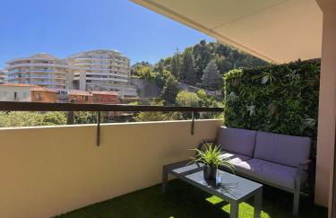 Studio de LUXE Portes de Monaco - Vue MER - Piscine - Wifi - Foto 27