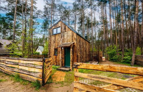 Domek lubiana180 WABI SABI w lesie jacuzzi sauna kominek - drewno w cenie pobytu - nad jeziorem Kaszuby pieski tylko do 10kg za dodatkową opłatą - Foto 16