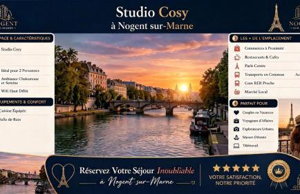 Studio cosy, RER 5mn,Paris en 15mn,commerces - Foto 23