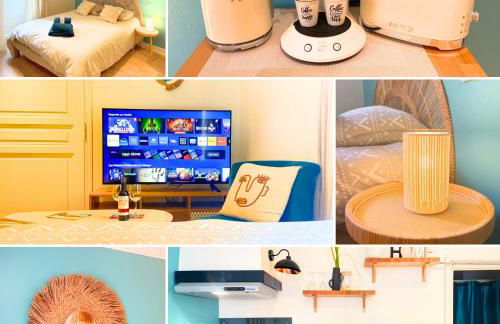 Studio Boho-Chic en hyper-centre de Moulins au calme, confort, Wifi rapide, Parking en face, Arrivée autonome - Foto 2