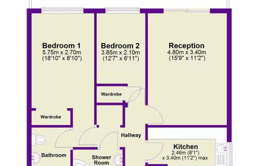 Neat 2 bedroom ground floor flat - Foto 8