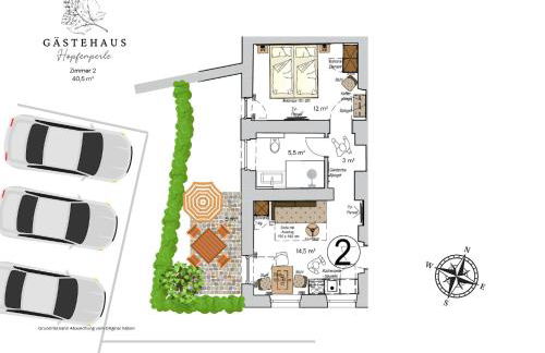 Apartment mit Terrasse "Traumhopfen" - Foto 22