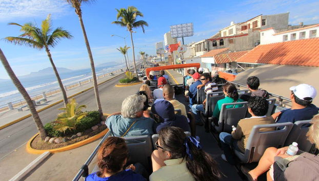 Desfrutando do passeio panorâmico
