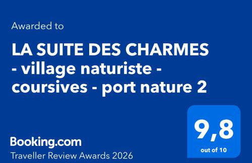 La suite des charmes - village naturiste - port nature 2 coursives - Foto 15