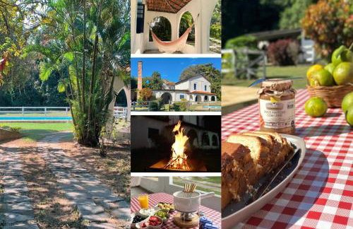 Casarão Miguel Pereira - Refúgio na Natureza com Lareira Externa, Piscina, Fondue e Amplo Jardim - 12 Min do Parque Terra dos Dinos - Foto 1