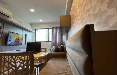 Flat Beach Class Excelsior - Apto Completo para 4 pessoas vista rio e mar - Foto 68