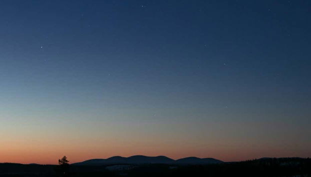 Nightfall in Äkäslompolo