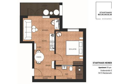 Stadthaus Neckarsulm serviced apartments – Stadthaus Heiner - Foto 79