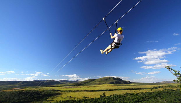Seated zipline