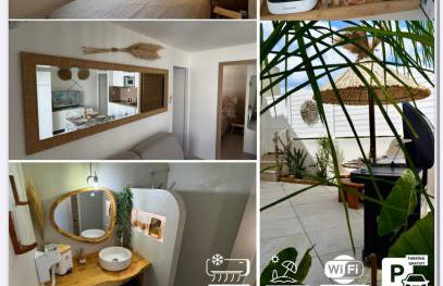 SETE EVASION Jardin, Parking privé gratuit, Climatisé, Wi-Fi, à 5mn plage, tout Confort - Foto 20