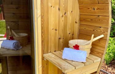 Moderne Fewo mit Fasssauna und Kamin im ländl. Allgäu - Foto 15