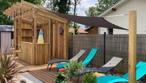 Villa de charme avec piscine privée et clim 8 pers près du lac de Parentis - Foto 5