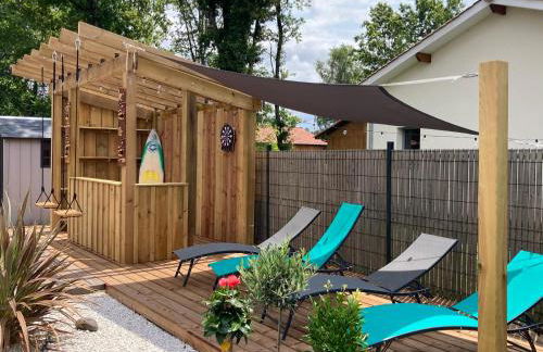 Villa de charme avec piscine privée et clim 8 pers près du lac de Parentis - Foto 5