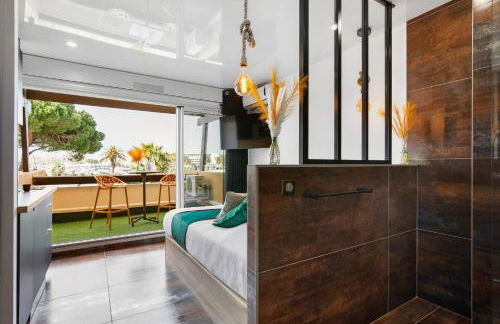 Nuit D'Ambre Port Nature - studio cosy - parking - climatisation - Village Naturiste - Foto 8