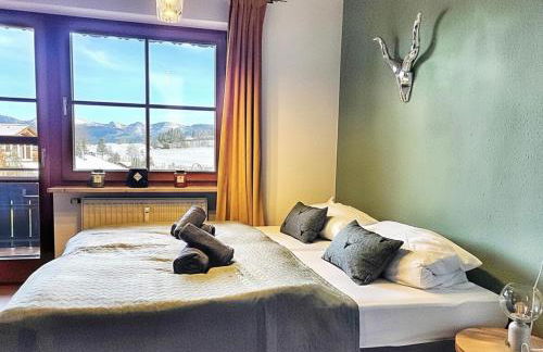 Lindners Hideaways - Bergnest Lodge - Bergblick Fewo 6 Pers Balkon Garten Hund Ski Unterkunft Luftkurort Oberreute nähe Buchenegger Wasserfälle Eistobel Bodensee - Foto 14