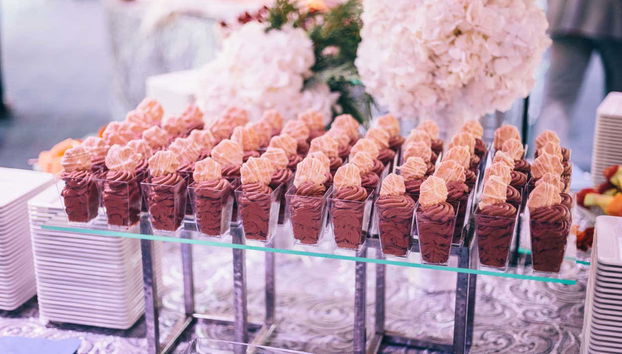 Sobremesas no buffet